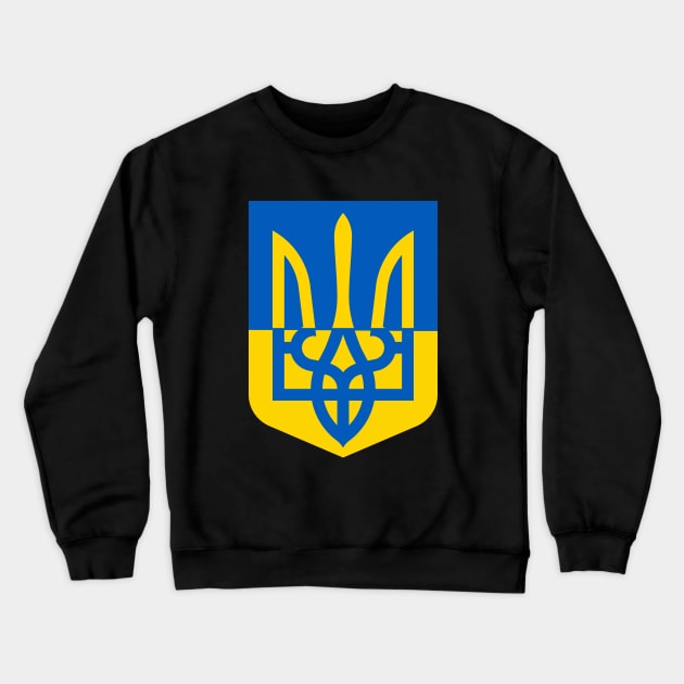 Ukraine Shield Trident Crewneck Sweatshirt by Scar